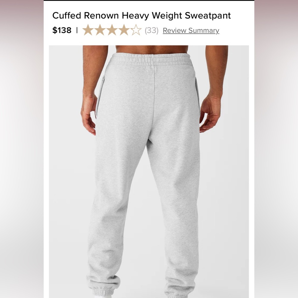 Mens ALO Renown Cuffed Jogger - Picture 3 of 7
